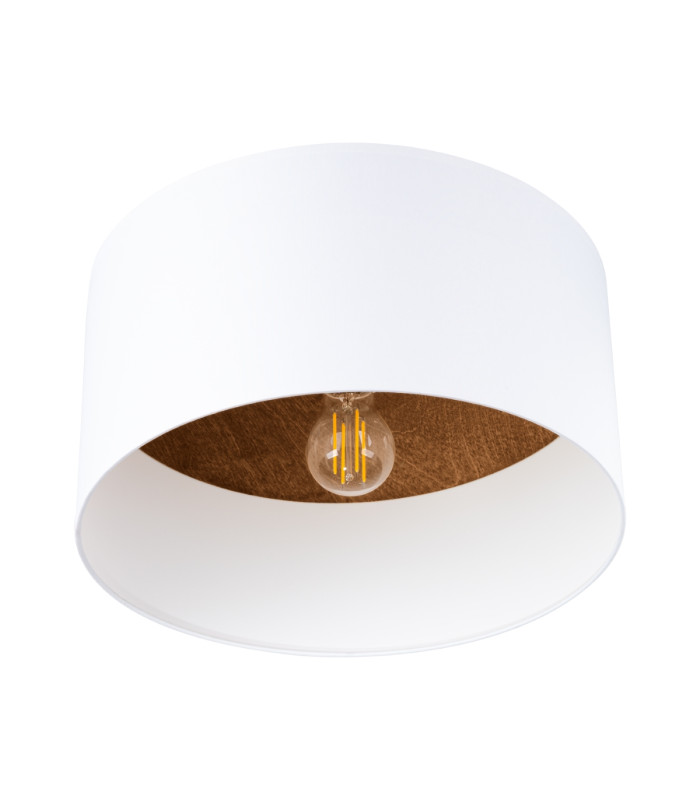 Telesto Cylindrical Ceiling Light White Dark Brown-1