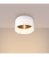Telesto Cylindrical Ceiling Light White Dark Brown-2