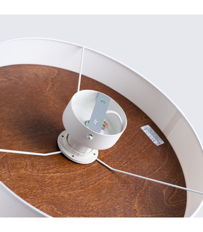Telesto Cylindrical Ceiling Light White Dark Brown-4