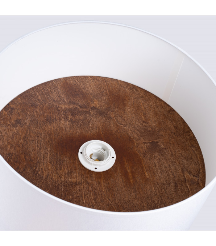 Telesto Cylindrical Ceiling Light White Dark Brown-5
