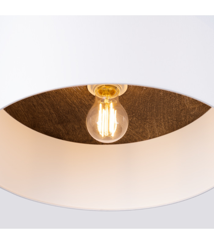 Telesto Cylindrical Ceiling Light White Dark Brown-7