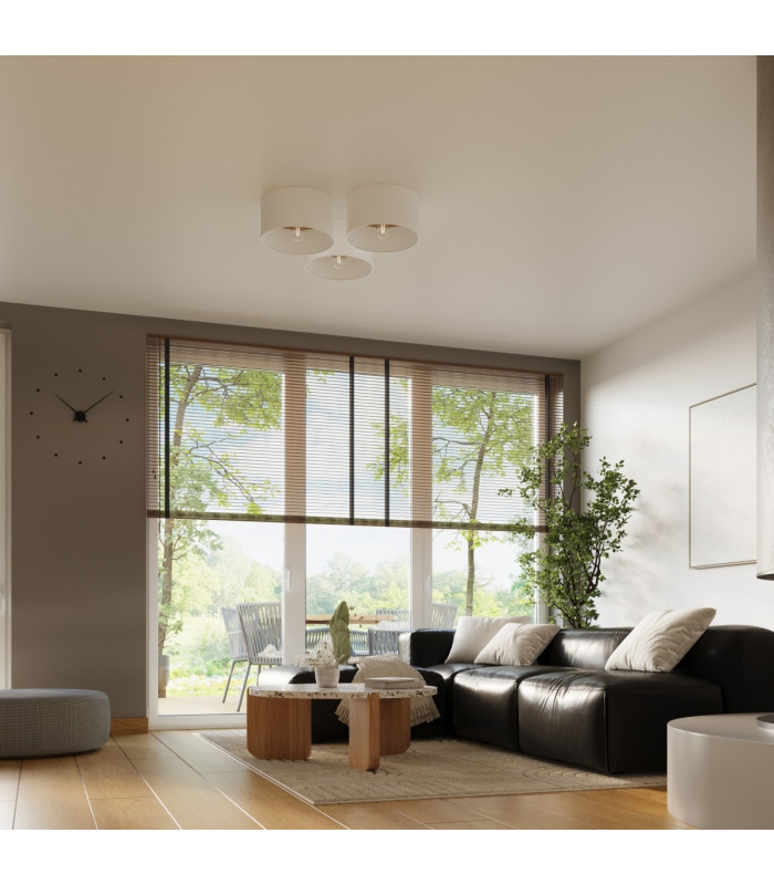 Telesto Cylindrical Ceiling Light White Light Brown-10