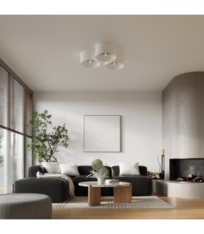 Telesto Cylindrical Ceiling Light White Light Brown-11