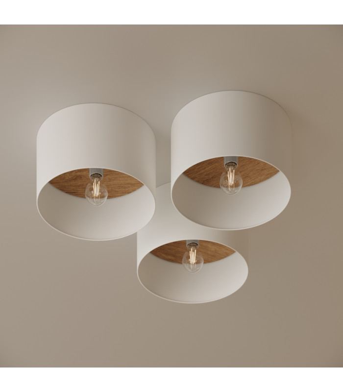Telesto Cylindrical Ceiling Light White Light Brown-12