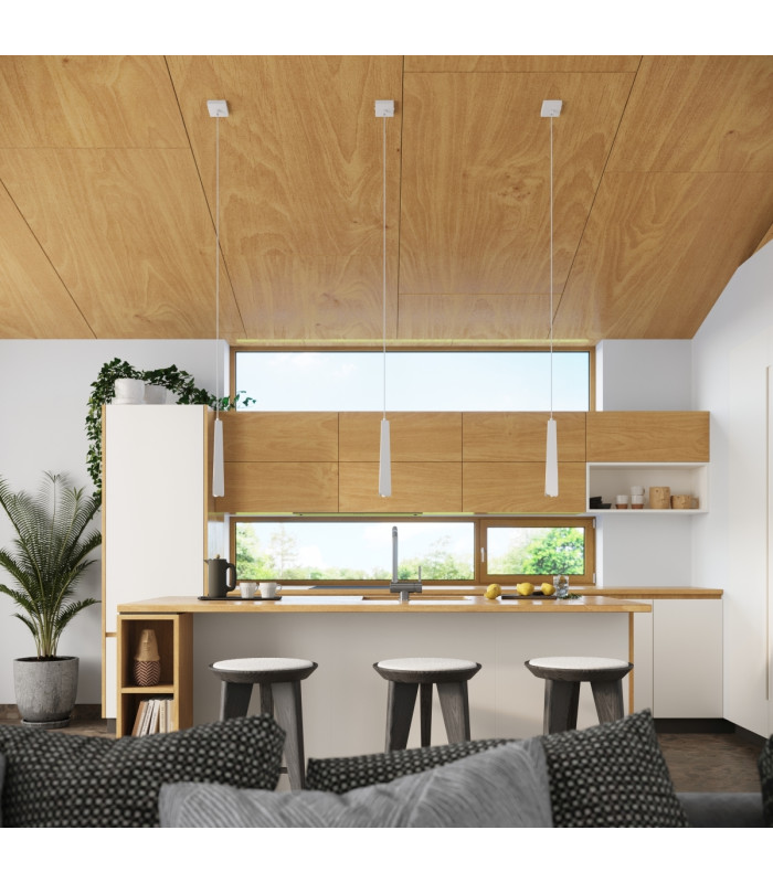 Prysm Slim Pendant Ceiling Light White-14