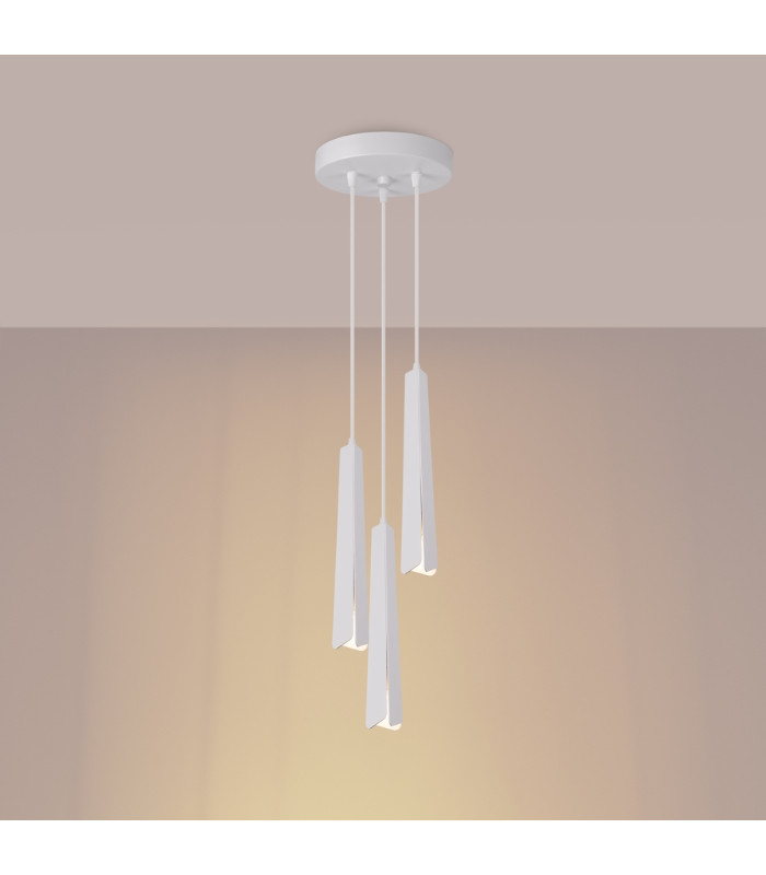Prysm 3 Light Cluster Pendant Ceiling Light White-2