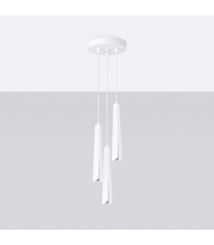 Prysm 3 Light Cluster Pendant Ceiling Light White-3