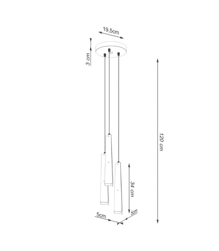 Prysm 3 Light Cluster Pendant Ceiling Light White-12