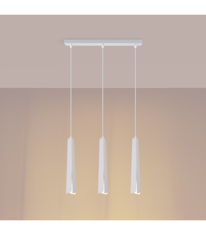 Prysm 3 Light Bar Pendant Ceiling Light White-2