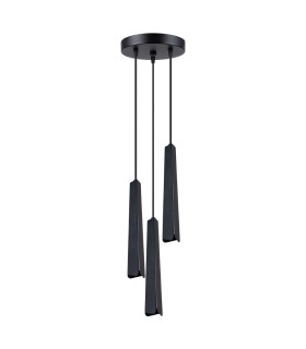 Prysm 3 Light Cluster Pendant Ceiling Light Black-1
