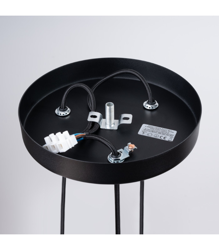 Prysm 3 Light Cluster Pendant Ceiling Light Black-4