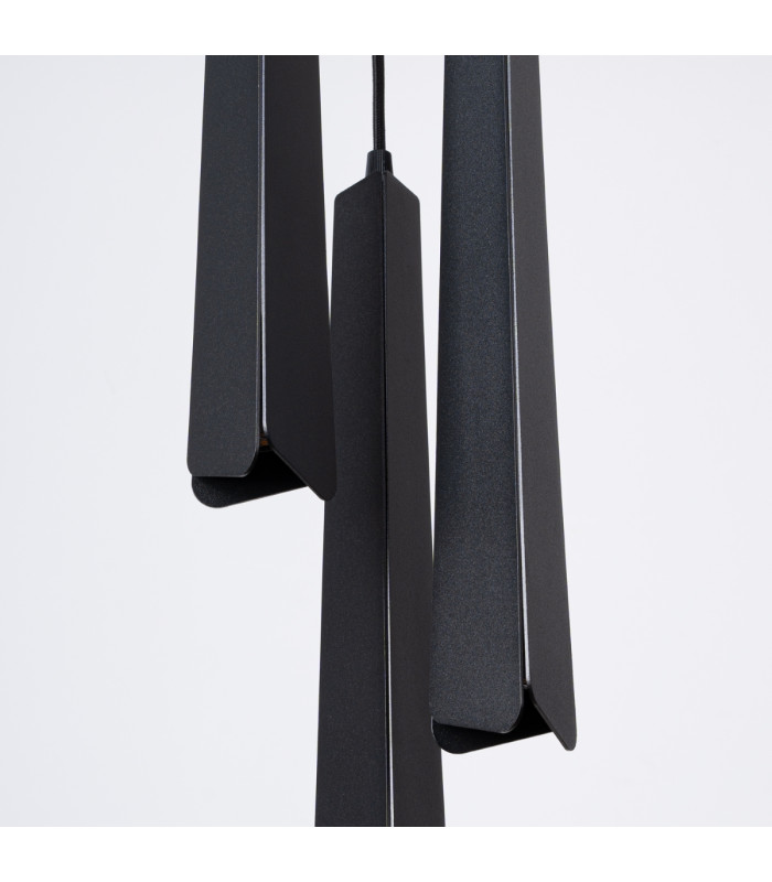 Prysm 3 Light Cluster Pendant Ceiling Light Black-6