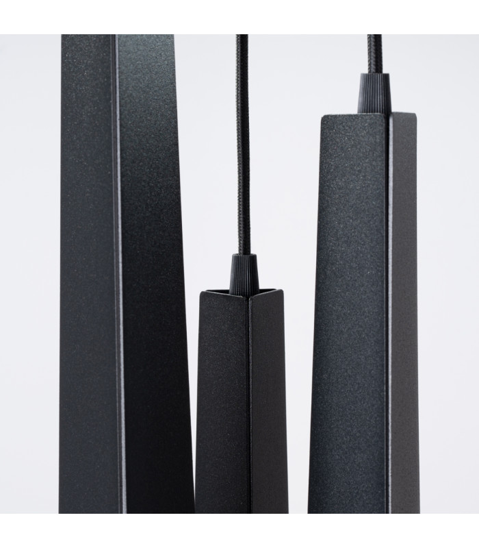 Prysm 3 Light Cluster Pendant Ceiling Light Black-7