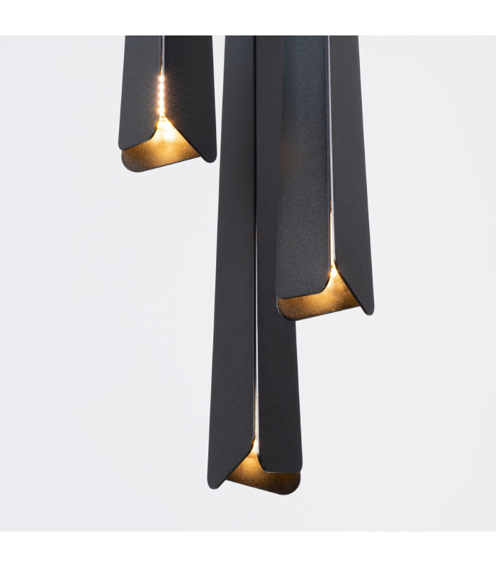 Prysm 3 Light Cluster Pendant Ceiling Light Black-8