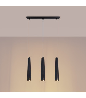 Prysm 3 Light Bar Pendant Ceiling Light Black-2