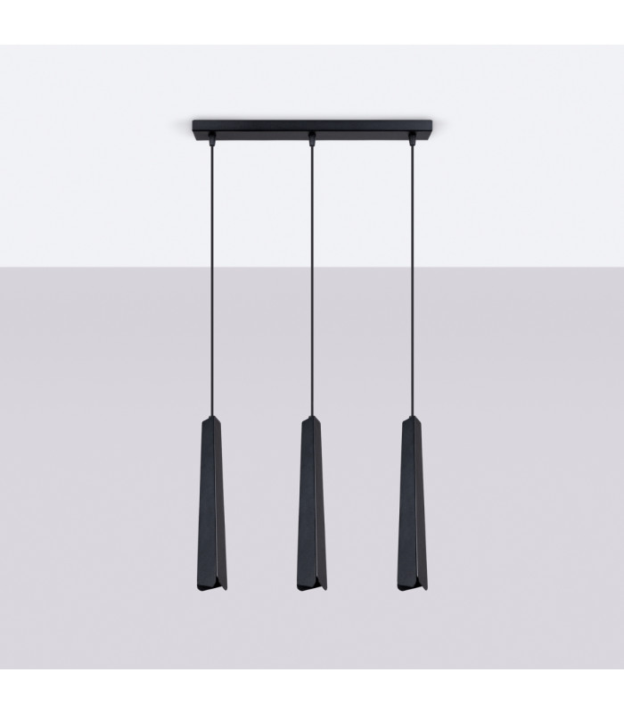 Prysm 3 Light Bar Pendant Ceiling Light Black-3