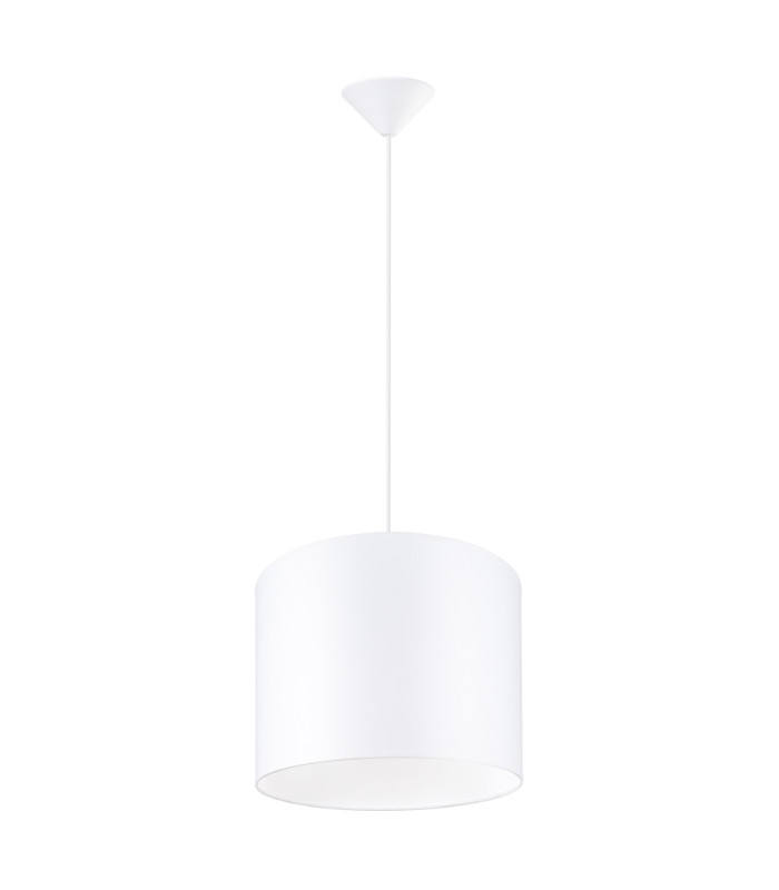 Nova Cylindrical Pendant Ceiling Light 30cm White-1