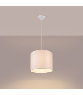 Nova Cylindrical Pendant Ceiling Light 30cm White-2