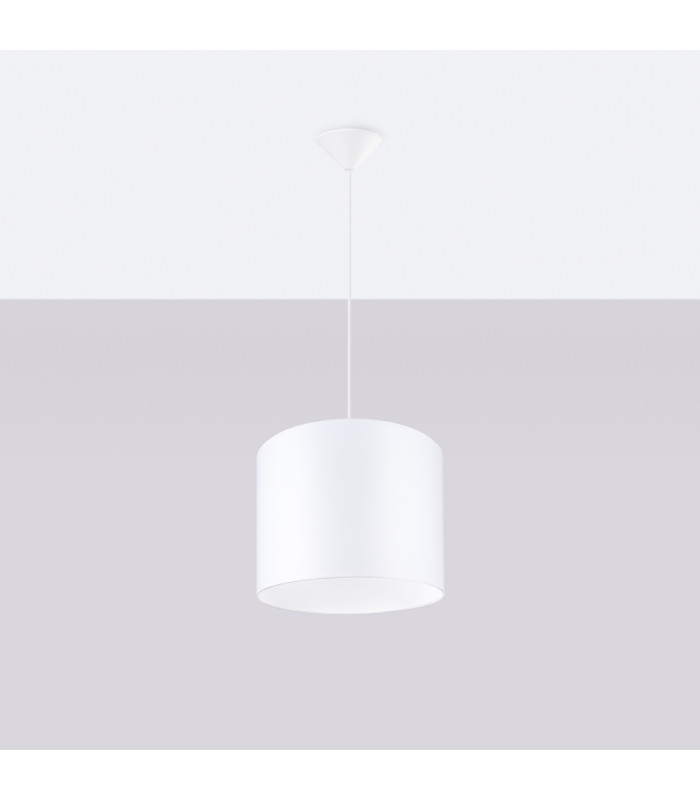 Nova Cylindrical Pendant Ceiling Light 30cm White-3