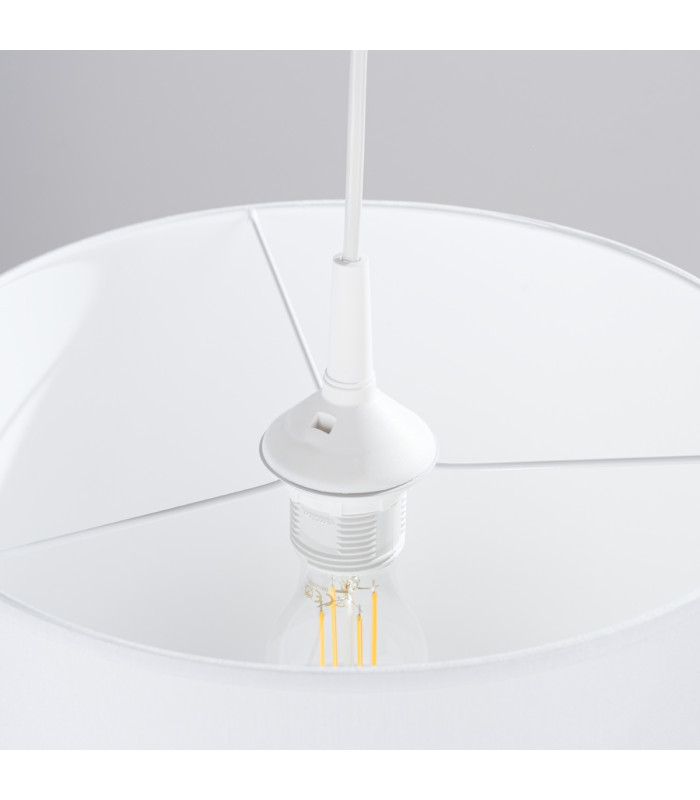 Nova Cylindrical Pendant Ceiling Light 30cm White-7