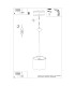 Nova Cylindrical Pendant Ceiling Light 30cm White-9