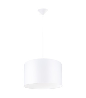 Nova Cylindrical Pendant Ceiling Light 40cm White-1