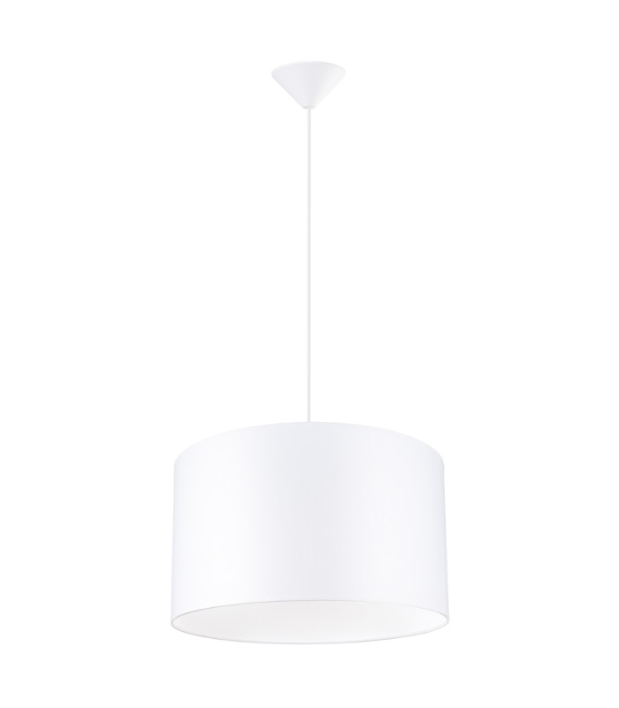 Nova Cylindrical Pendant Ceiling Light 40cm White-1