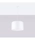 Nova Cylindrical Pendant Ceiling Light 40cm White-3