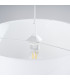Nova Cylindrical Pendant Ceiling Light 40cm White-7