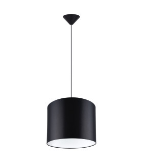 Nova Cylindrical Pendant Ceiling Light 30cm Black-1