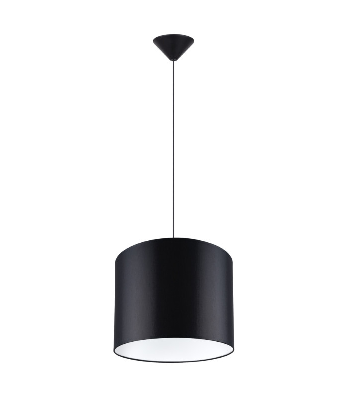 Nova Cylindrical Pendant Ceiling Light 30cm Black-1