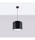 Nova Cylindrical Pendant Ceiling Light 30cm Black-3