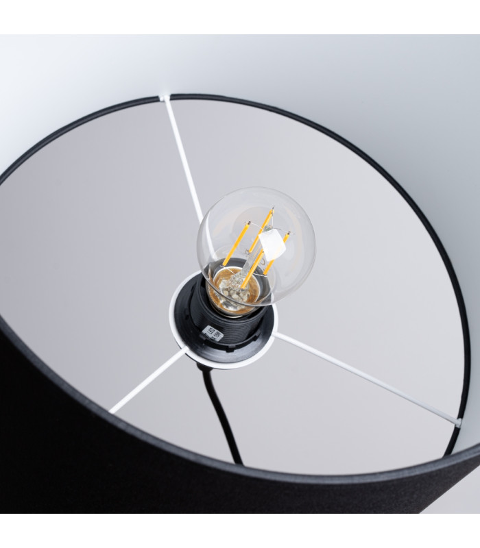Nova Cylindrical Pendant Ceiling Light 30cm Black-6