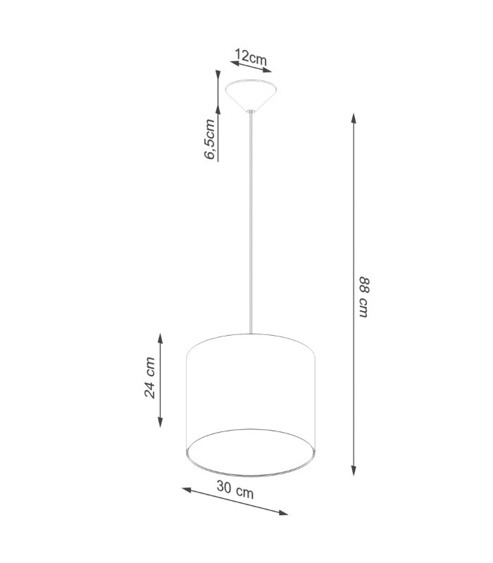 Nova Cylindrical Pendant Ceiling Light 30cm Black-8