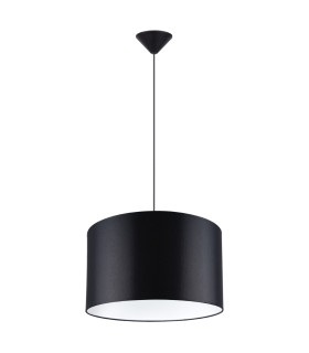 Nova Cylindrical Pendant Ceiling Light 40cm Black-1