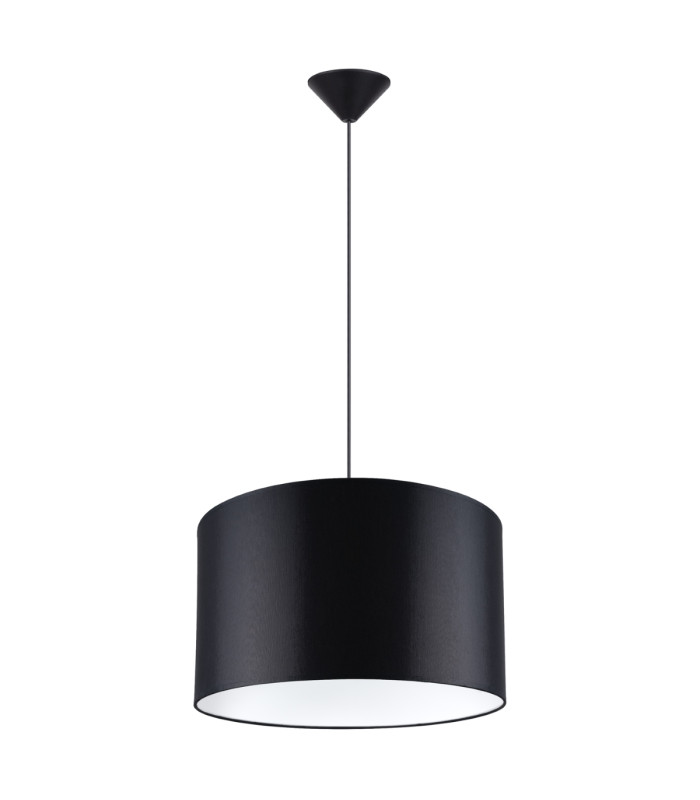 Nova Cylindrical Pendant Ceiling Light 40cm Black-1