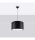 Nova Cylindrical Pendant Ceiling Light 40cm Black-3