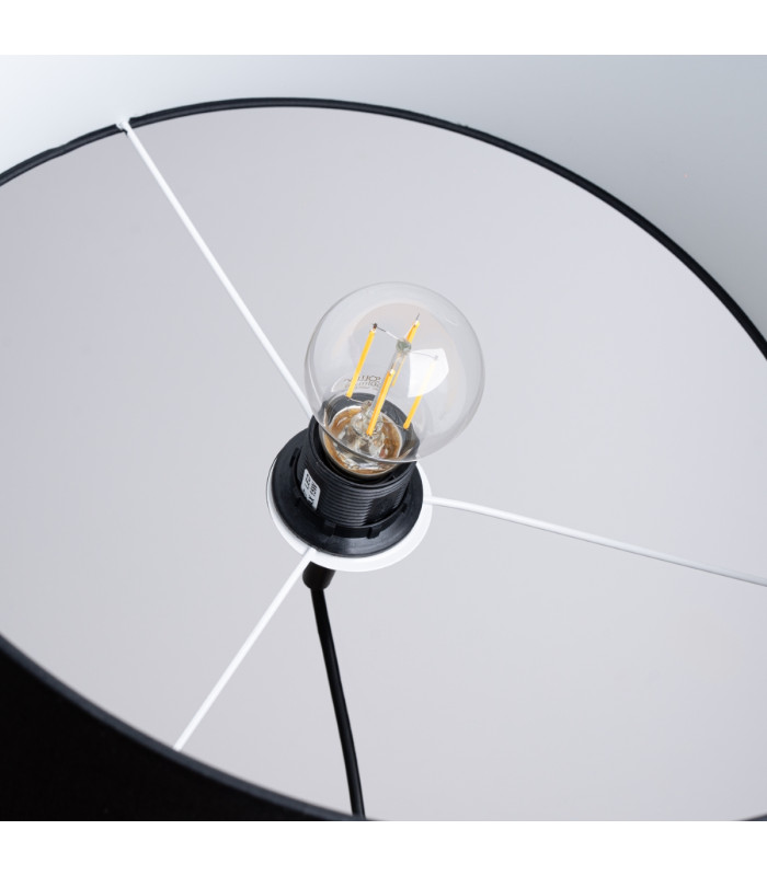 Nova Cylindrical Pendant Ceiling Light 40cm Black-6