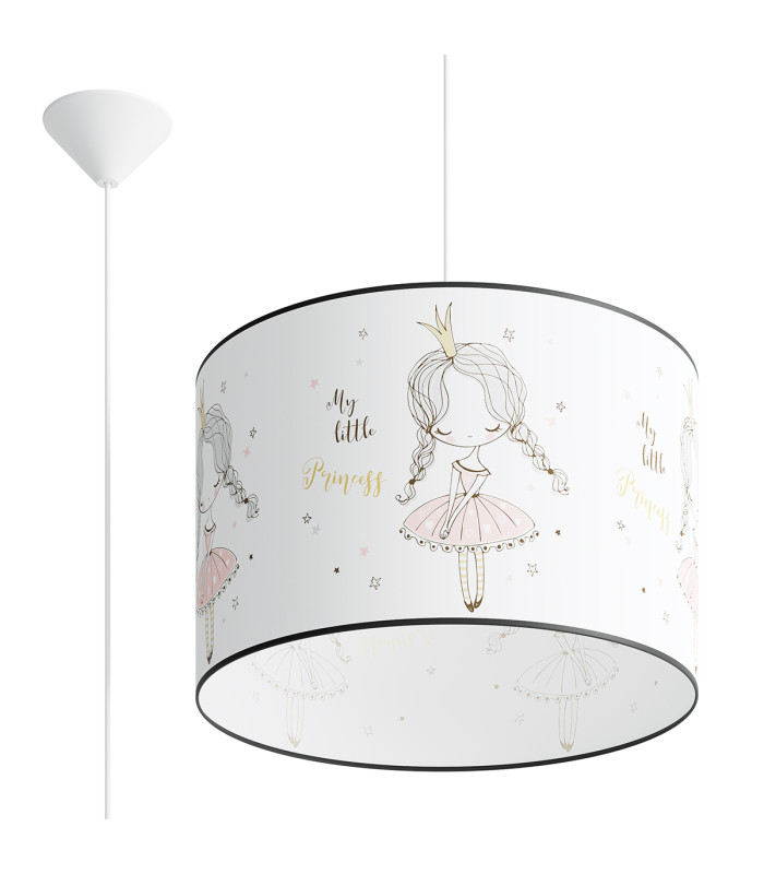 Princess Cylindrical Pendant Ceiling Light 40cm-1