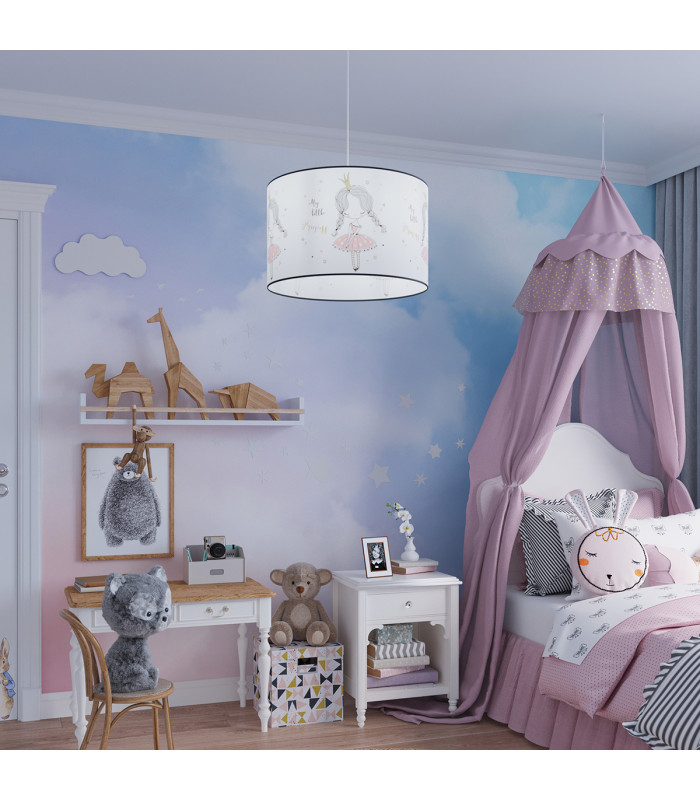 Princess Cylindrical Pendant Ceiling Light 40cm-6
