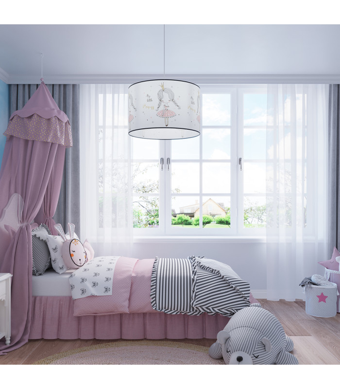 Princess Cylindrical Pendant Ceiling Light 40cm-7