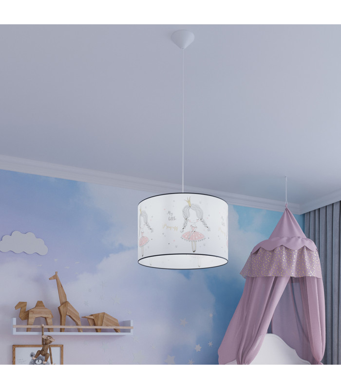 Princess Cylindrical Pendant Ceiling Light 40cm-8