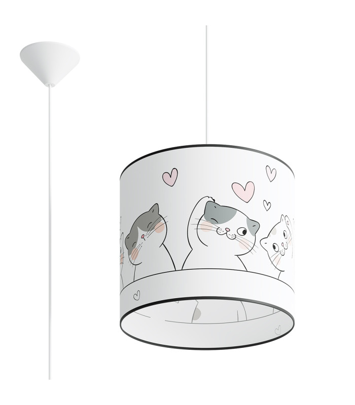 Cat Cylindrical Pendant Ceiling Light 30cm-1