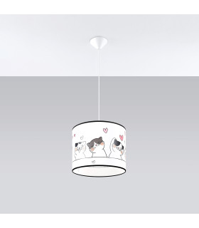 Cat Cylindrical Pendant Ceiling Light 30cm-2