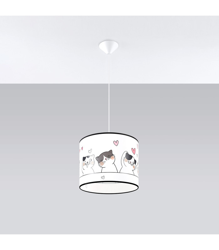 Cat Cylindrical Pendant Ceiling Light 30cm-2