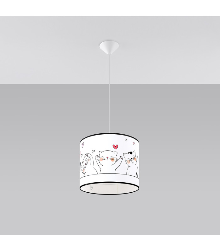 Cat Cylindrical Pendant Ceiling Light 30cm-3