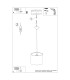 Cat Cylindrical Pendant Ceiling Light 30cm-6