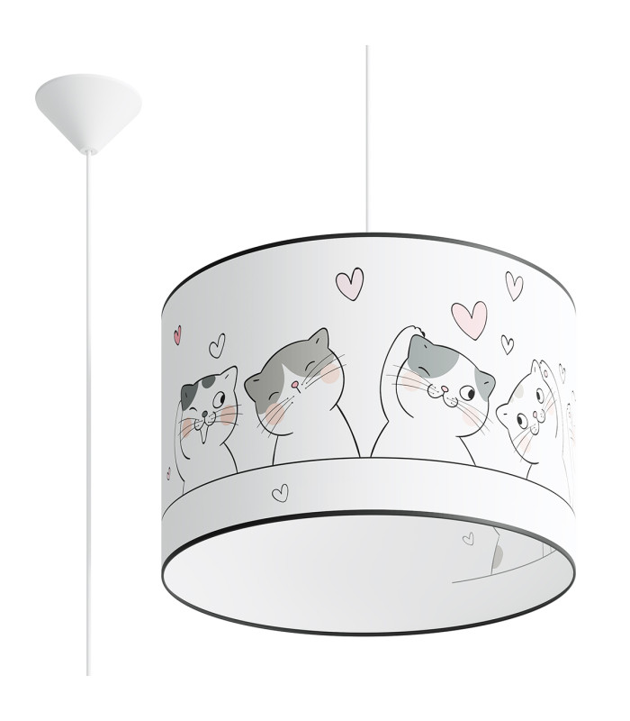 Cat Cylindrical Pendant Ceiling Light 40cm-1