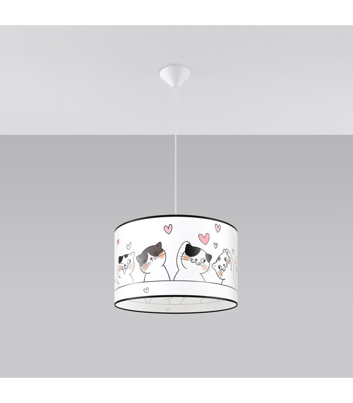 Cat Cylindrical Pendant Ceiling Light 40cm-3