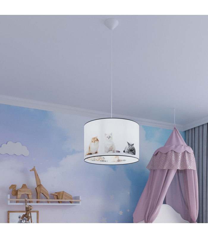 Koty Cylindrical Pendant Ceiling Light Kitty 30cm-9